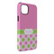 Pink & Green Dots iPhone 14 Plus Tough Case - Angle