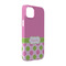 Pink & Green Dots iPhone 14 Pro Case - Angle
