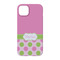 Pink & Green Dots iPhone 14 Pro Case - Back
