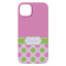 Pink & Green Dots iPhone 14 Pro Max Case - Back