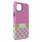 Pink & Green Dots iPhone 14 Pro Max Tough Case - Angle