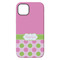 Pink & Green Dots iPhone 14 Pro Max Tough Case - Back