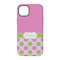 Pink & Green Dots iPhone 14 Tough Case - Back