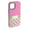 Pink & Green Dots iPhone 15 Plus Tough Case - Angle