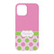 Pink & Green Dots iPhone 15 Pro Case - Back