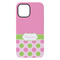 Pink & Green Dots iPhone 15 Pro Max Tough Case - Back