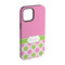 Pink & Green Dots iPhone 15 Pro Tough Case - Angle