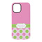 Pink & Green Dots iPhone 15 Pro Tough Case - Back