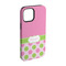 Pink & Green Dots iPhone 15 Tough Case -  Angle