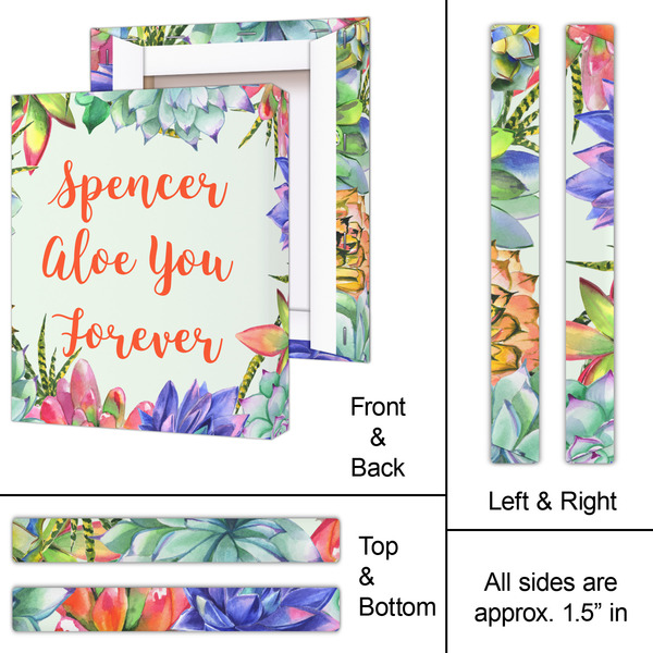 Succulents 11x14 - Canvas Print - Approval