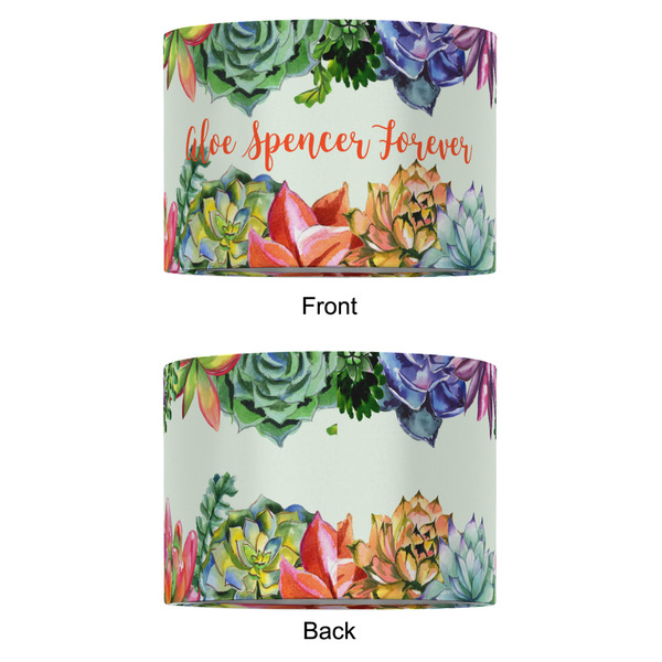 Succulents 12" Drum Lampshade - APPROVAL (Fabric)