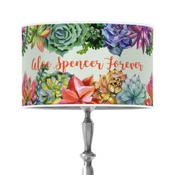 Succulents 12" Drum Lamp Shade - Poly-film (Personalized)