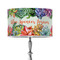 Succulents 12" Drum Lampshade - ON STAND (Poly Film)