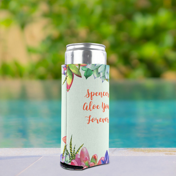 Succulents Can Cooler - Tall 12oz - In Context