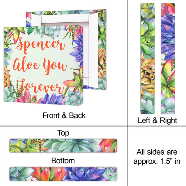 Succulents 12x12 - Canvas Print - Approval