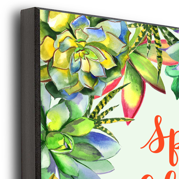 Succulents 12x12 Wood Print - Closeup