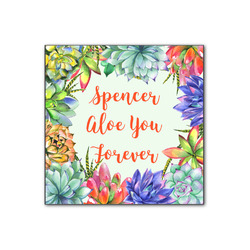 Succulents Wood Print - 12x12 (Personalized)
