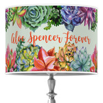 Succulents 16" Drum Lamp Shade - Poly-film (Personalized)