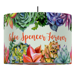 Succulents Drum Pendant Lamp (Personalized)