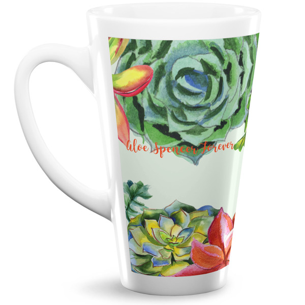Custom Succulents 16 Oz Latte Mug (Personalized)