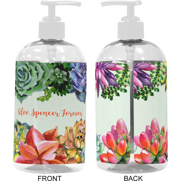 Succulents 16 oz Plastic Liquid Dispenser- Approval- White