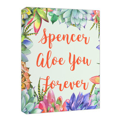 Succulents Canvas Print - 16x20 (Personalized)