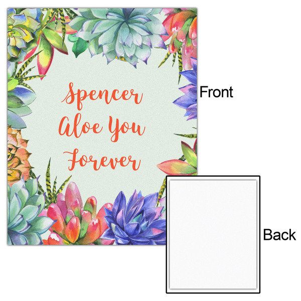 Succulents 16x20 - Matte Poster - Front & Back
