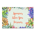 Succulents 2' x 3' Indoor Area Rug (Personalized)