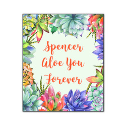 Succulents Wood Print - 20x24 (Personalized)