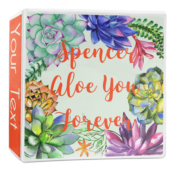 Custom Succulents 3-Ring Binder - 2 inch (Personalized)
