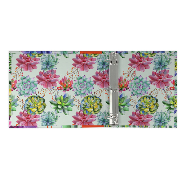 Succulents 3 Ring Binders - Full Wrap - 2" - OPEN INSIDE