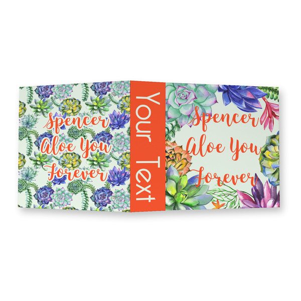 Succulents 3 Ring Binders - Full Wrap - 2" - OPEN OUTSIDE