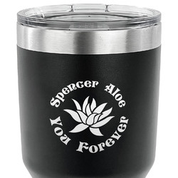 Succulents 30 oz Stainless Steel Tumbler - Black - Double Sided (Personalized)