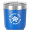 Succulents 30 oz Stainless Steel Ringneck Tumbler - Blue - Close Up