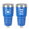 Succulents 30 oz Stainless Steel Ringneck Tumbler - Blue - Double Sided - Front & Back
