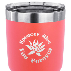 Succulents 30 oz Stainless Steel Tumbler - Coral - Double Sided (Personalized)