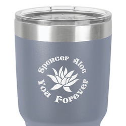 Succulents 30 oz Stainless Steel Tumbler - Grey - Double-Sided (Personalized)