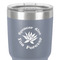 Succulents 30 oz Stainless Steel Ringneck Tumbler - Grey - Close Up