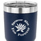 Succulents 30 oz Stainless Steel Ringneck Tumbler - Navy - CLOSE UP