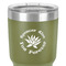 Succulents 30 oz Stainless Steel Ringneck Tumbler - Olive - Close Up