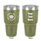 Succulents 30 oz Stainless Steel Ringneck Tumbler - Olive - Double Sided - Front & Back