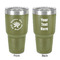 Succulents 30 oz Stainless Steel Tumbler - Olive - Double-Sided (Personalized)