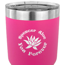 Succulents 30 oz Stainless Steel Tumbler - Pink - Double Sided (Personalized)
