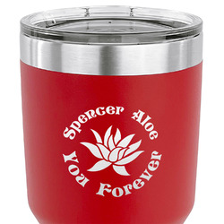 Succulents 30 oz Stainless Steel Tumbler - Red - Double Sided (Personalized)