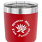 Succulents 30 oz Stainless Steel Ringneck Tumbler - Red - CLOSE UP