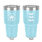 Succulents 30 oz Stainless Steel Ringneck Tumbler - Teal - Double Sided - Front & Back