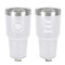 Succulents 30 oz Stainless Steel Ringneck Tumbler - White - Double Sided - Front & Back