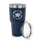 Succulents 30 oz Stainless Steel Ringneck Tumblers - Navy - LID OFF