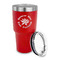 Succulents 30 oz Stainless Steel Ringneck Tumblers - Red - LID OFF