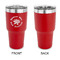 Succulents 30 oz Stainless Steel Ringneck Tumblers - Red - Single Sided - APPROVAL